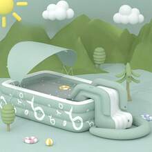 1pc Durable PVC Inflatable Swimming Pool, Easy To Install. Suitable For Summer Backyard Entertainment And Swimming Parties. This Easy-To-Install Swimming Pool Is An Inflatable Swimming Pool Toy. - A - View 12