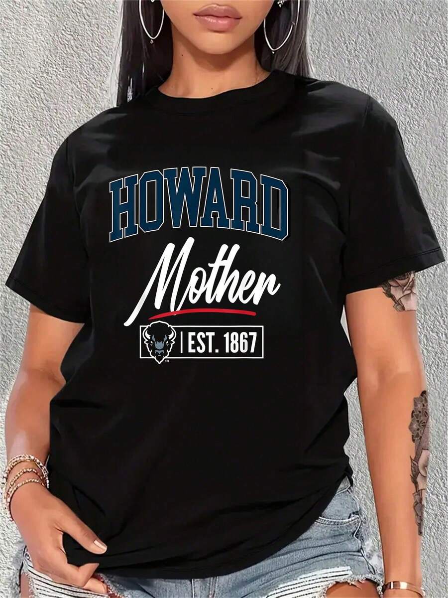 Howard HU HBCU Mother-Shirt - màu đen - Xem 1