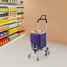 YUNRUX Portable Shopping Carts - Purple - View 6