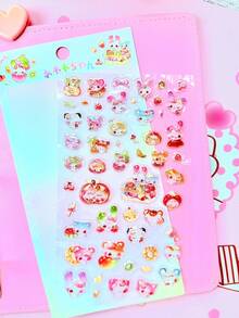 High-Quality Embossed Decorative Stickers, Interesting Design, Suitable For Phone Cases, Home Decor, Party Decorations, Various Holiday Gifts, Fashion , Luxury, Sewing, DIY, Graduation Ceremonies, Back To School Gifts, Decorations - Multicolor - View 9