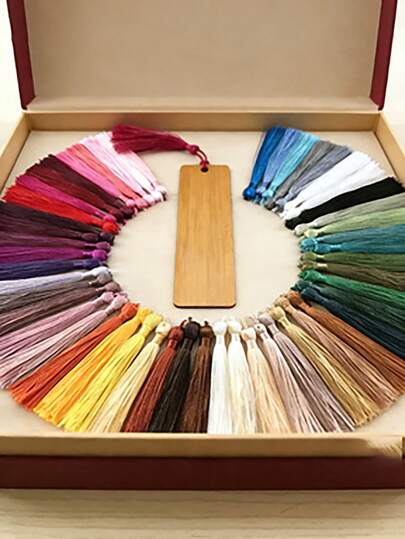 10pcs/20pcs/30pcs/40pcs/50pcs Rainbow Color Tassels, Romantic Soft Tassels Made Of Polyester And Silk, Suitable For Fans, Pillows, Bookmarks, Lanterns, Wedding Decorations And Other Craft Accessories