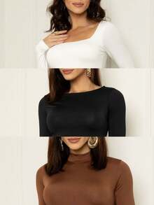 Simple None Beach - 4. White, Black, Brown - View 5