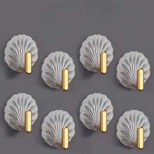 5/8pcs Shell Shaped Waterproof Adhesive Hooks - Cute & Durable Design - Easy To Install, Can Hang Towels, Keys And Coats - Suitable For Kitchen, Bathroom Or Bedroom - Fashionable Multifunctional - Multicolor - View 9