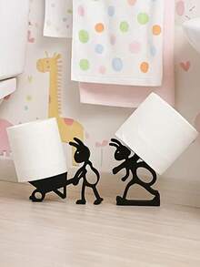 3D Cute Ant Shaped Tissue Box Holder, Decorative Plastic Freestanding Tissue Paper Dispenser, Interesting Ant Decor, Multifunctional Tissue Paper Storage Craft, Suitable For Bathroom, Bedside, Office, Kitchen And Living Room, Great Gift For Family And Friends, Adds Fun To Home Decor, Applicable To Desktops, Vanities Or Any Countertop - Multicolor - View 5