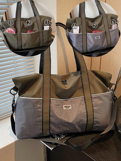 حقيبة رياضية متعددة الوظائف ذات سعة كبيرة مع فصل الرطب والجاف، حقيبة سفر قصيرة، حقيبة سفر متعددة الجيوب، مناسبة للرجال والنساء