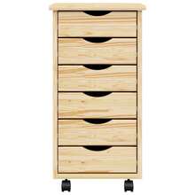 Armario Rodante con Cajones con rueda MOSS Barniz transparente legno di quercia per ufficio per studio per lavoro da casa con archiviazione design moderno per lavoro remoto studio universitario uso domestico per ufficio per studio per - Castano - Visualizzare 5