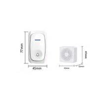無線門鈴 1 個接收器 1 個按鈕 長距離防水家用門鈴 USB 門鈴 語音智慧家居無線遙控電子音樂門鈴 - 白色 - 查看 7