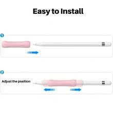 Ergonomic Pen Grip Sleeve, Suitable For Apple Pencil 1st/2nd Gen, USB-C And Apple Pencil Pro, Silicone Protective Case - Multicolor - View 8