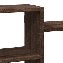 vidaXL Wandregal Dunkle Eiche 129x18x42cm Holzwerkstoff, Schweberegal, schwebendes Regal, Regal, Wandboard, Regal schwebend, Regal hängend - Dunkle Eiche - Übersicht 7