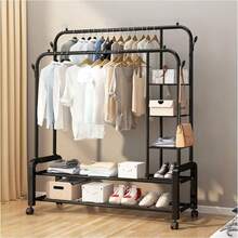 Heavy Duty Clothes Rail Storage Organiser | Sturdy Clothing Rack With Shelves & Shoe Rack - View 3