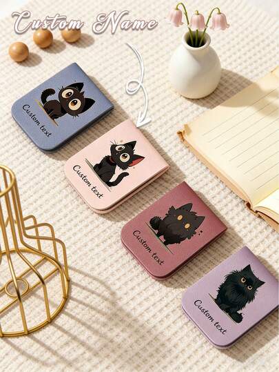 1pc Customized Leather Magnetic Bookmark, Fashionable Magnetic Page Clip, Diary Marker, Magnetic Bill Clip, School Supplies, Back To School Teacher Gift, Office Use, Reader Gift, Handmade Reader Gift, Ideal For Gifting To Friends, Family, Graduation, Birthday, Holiday, Anniversary, Him/Her