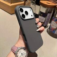 Original Silicone Phone Case For IPhone 17 Air 16 15 14 13 12 11 Pro Max Plus, Lightweight Design - Graphite Gray - View 2