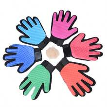 1 Pair Pet Grooming Gloves - Gentle Deshedding Brush, Suitable For Dogs And Cats - Massage And Stimulate Circulation - Easy To Use And Clean - Multicolor - View 7
