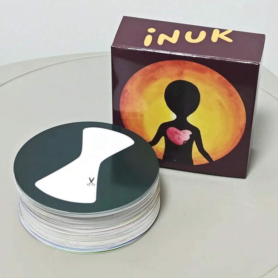 3.35*3.35inch INUK Card OH CARD Psychology Cards Board Game 88pcs Round Cards+ 10 Cutting Cards - Multicolor - View 1