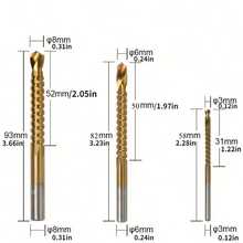 6pcs Multi-Function Step Drill Bit Set, Titanium Coated Cast Iron 4-20/12mm 3-12mm 3 6 8mm Multi-Size, One-Step Expansion Drilling, Suitable For Metal Plate, Wood, Plastic Drilling, Woodworking Installation, Pipe Operation Tools - One Size - View 5