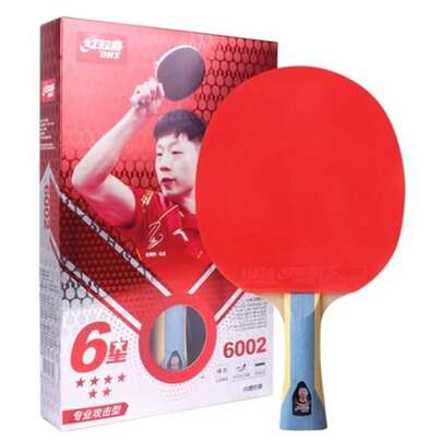 Mejor - Paleta de ping pong Doble Felicidad - Raqueta de tenis de mesa profesional y avanzada con goma de alta velocidad y alto giro, ensamblada previamente y lista para jugar, para torneos y entrenamiento