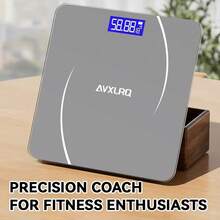 Digital Body Weight Bathroom Scale, Large Blue LCD Backlight Display, High PrecisionMeasurements, Tempered Glass - Flagship Edition - View 12