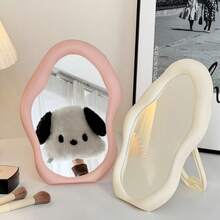 Wavy Tabletop Mirror | Elegant Minimalist Design For Dressing Table, Makeup, And Bedroom - Beis - Ver 10