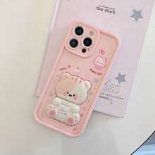 Shockproof Protective Phone Case With Faux Pearl Strap, Compatible With IPhone 17/16/15 PRO MAX/15 PLUS/15 PRO/15/14 PRO MAX/14 PLUS/14 PRO/14/13 PRO MAX/13 PRO/13/12 PRO MAX/12 PRO/12 PRO MAX/11 PRO/11/XS MAX/XR/XS/7/8 PLUS, Galaxy A14 A34 A54 A15 A25 A35 A55 S23 S23Plus S23ultra S23fe S24 S24plus S24ultra S24fe S25 S25plus S25ultra, Note 13/14 Promax - Pink - View 3