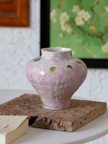 手绘3D立体花卉陶瓷花瓶装饰，奢华艺术农舍风格花瓶，高端美式风格客厅、餐桌、玄关摆件 - 多色 - 查看 7