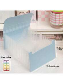 A6 12-Page Vertical Loose-Leaf Binder, Exam Paper Organizer With Multi-Layer File Folders And Expandable Pockets, Back To School Stationery - A6 - View 8