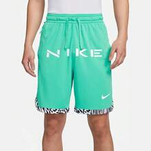 Nike Graphic Print Drawstring Loose Straight Leg Basketball Shorts, Men's, Light Mint Green. - Light Mint Green - View 2