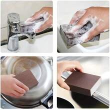 1pc Emery Magic Wipe Sponge, Pot Bottom Cleaning Descaling Lron Rust Removal Dishwashing, Scouring Pads, Power Decontamination, Kitchen Toilt Supplies Tool - 1 - View 8