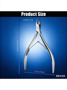 Professional Grade Stainless Steel Manicure Set - Nail Clipper, Cuticle Nipper, Nail File, Recommended For Removing Cuticles And Dead Skin, Medical Grade, Ergonomic Concave Handle Nail & Foot Care Tool Kit With Storage Box, Suitable For Adults, Great Gift For Family, Friends, Couples, Back To School - Silver - View 11
