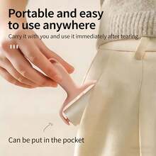 1 Set Practical Mini Lint Roller - Includes 1 Handle + 3 Refill Rolls, Strong Adhesive For Removing Pet Hair; Easy To Operate, Reusable Handle, No Electricity Needed - Suitable For Pets, Clothes, Carpets And Car Seats - Essential Item For Pet Owners - Solid Color - View 7