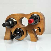 Wine Rack Freestanding -Wine Bottle Holder - Handmade Elephant Racks And Holders - Rectangle - View 3