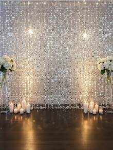 5 chiếc dây sequin PVC lấp lánh màu bạc dài 5 mét (196,85 inch) dùng trang trí đám cưới | Sequins PVC sáng bóng, thích hợp cho tiệc tại nhà, lễ cưới, trang trí tiệc chiêu đãi. - Xem 10