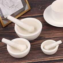 Mortar And Pestle Set Ceramic Spice Grinder Bowl For Herbs Garlic Pepper Crusher Mill Kitchen Grinding Tool DIY Pharmacy Mixing - 1 - View 5