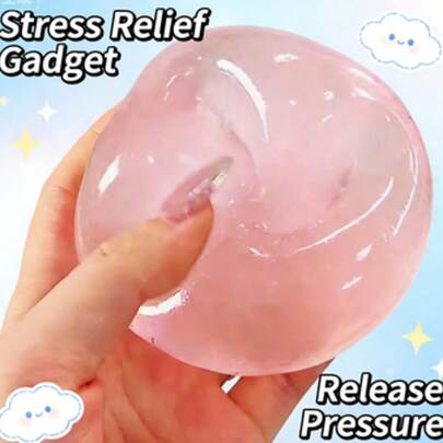 2pcs/1pc Handmade Sakura Pink Coconut Oil Stress Relief Ball, Large 6cm - DIY Sensory Toy, For Anxiety Relief And Daily Relaxation