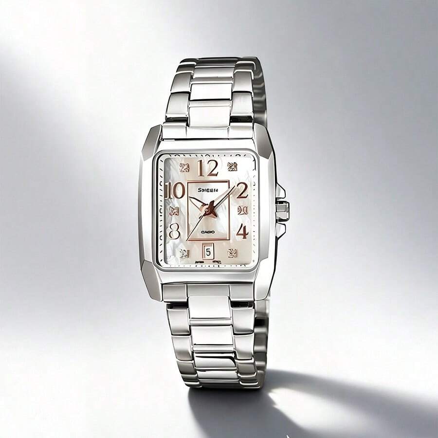 Watch Women Sheen Quartz Movement White Dial Watches For Women SHE-4023DP-7A - Silver - View 1