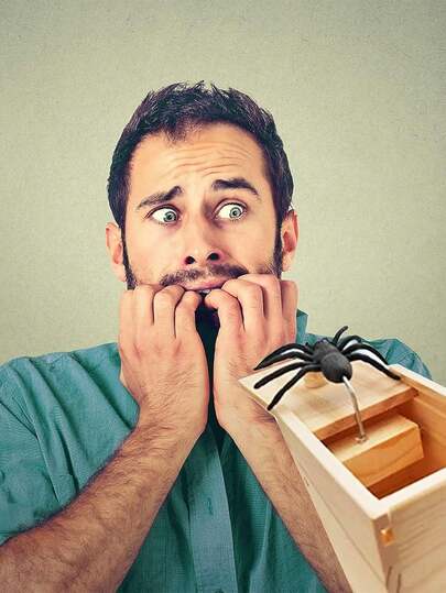 1pc Halloween Jump Scare Spider Box - Surprise Prank For Trick Or Treaters - Haunted House Prank Prop - Handcrafted Spider Spring Toy For Party Games - Reusable Prank Kit - Office Desk Prank Box - Spider Gag Gift For Coworkers Birthday