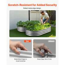 Metal Raised Garden Bed, 6 X 3 X 1 Ft Outdoor Galvanized Planter Garden Box, Open Bottom Design, Large Planter Raised Bed For Growing Vegetables, Flowers, Herbs, Succulents, Galvanized Color - 70.9 X 35.4 X 11.8 Inches - View 4