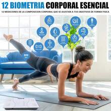 Bascula Peso Corporal De Inteligente Recargable, Bascula Digital Peso Baño Bluetooth, Basculas Personas, Puede Soportar Un Peso De 180 Kg Con 79 Puntos De Datos Funcionales Y Pantalla Que Muestra La Temperatura Interior - Blanco - Ver 7