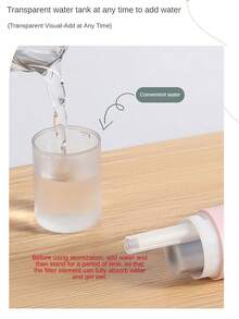 Mini Handheld Mist Fan, Portable Electric Fan, 2-Speed Adjustment, Desktop Fan For Summer, Humidifying & Cooling, Suitable For Indoor/Outdoor Camping, Student Rechargeable Fan, Skin Hydration, Must-Have For Enthusiasts - Handheld - View 5