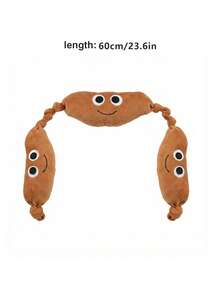 毛绒狗玩偶，仿真香肠造型，带发声器的咀嚼玩偶，宠物磨牙玩偶，互动咀嚼伙伴 - 彩色 - 查看 9