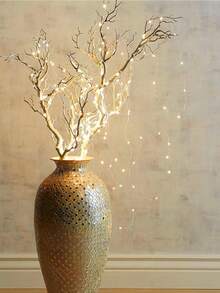 1/1.5m 5*10/15 Bulbs (50/75 Bulbs) Copper Wire LED String Lights - Ideal For Indoor Home Decor, Bedroom, Wedding, Party Decoration, Creating Festive Atmosphere For Mother's Day, Children's Day, Bedroom Decor LED Lights - Silver - View 10