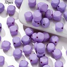 10mm Macaron Acrylic Diagonal Cut Square Beads DIY Mobile Phone Chain Necklace Bead Accessories Wholesale - Multicolor - View 17