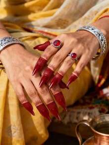 5pcs Modern Design Small Mandala Pattern Temporary Tattoo Stickers - Multicolor - View 3