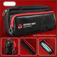 Marvel 1pc Spider Man Stationery Bag, Large Capacity  Hero Stationery Bag, Boys' Campus Supplies, Pencil Storage Bag. Birthday Party Souvenirs, Children's Day Gifts. - Multicolor - View 4