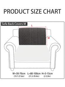 1pc Plush Fabric Sofa Slipcover, Stain-Resistant Anti-Slip Sofa Seat Cover, Machine Washable, Pet-Friendly, Elastic Sofa Cushion Cover For 1/2/3/4 Seater Sofa, L-Shaped Sofa - Striped Pattern - Dark Grey - View 14