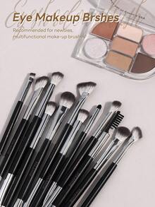 MAANGE 1/17/18 piezas Juego de brochas de maquillaje profesional, incluye el juego de brochas de maquillaje y una caja de almacenamiento cuadrada, brocha de base, brocha de contorno, brocha de rubor, brocha de polvo, brocha de sombra de ojos, brocha de corrector, brocha de cejas, conveniente para viajar - Multicolor - Ver 9