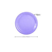 Customized Purple Disposable Tableware Set, Including 7/9 Inch Paper Plates, Paper Cups, Paper Napkins, Suitable For Birthday Parties, Festivals, Gatherings, Picnics, Celebration Events, Wedding Tea Parties, Graduation Ceremonies, Disposable Party Supplies - Custom Purple - View 12