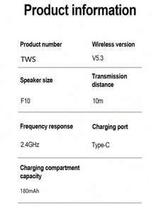 X83 TWS 无线蓝牙耳机 入耳式降噪长距离 TWS 触控立体声运动耳机 - 查看 6