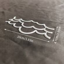 1件套创意围栏、云朵和动物金属切割模具，适用于剪贴簿、压花工艺、手工卡片和礼品卡制作 - A - 查看 11