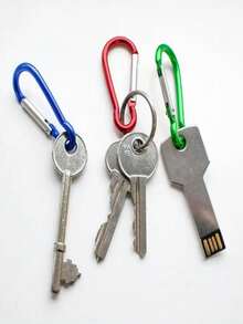 2pcs/10pcs/20pcs Aluminum Alloy Keychain, Car Key Spring Clip Hook, Suitable For Key Holder, 10pcs Tow Rope Clip Set - A - View 5