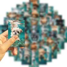50pcs Aesthetic Swimming Dogs Stickers Cute Cartoon Animal Water Bottle Sticker Luggage Laptop Guitar Waterproof Vinyl Decals Scrapbook Supplies Stationery Funny Stickers Kindle - 1 Set - View 6